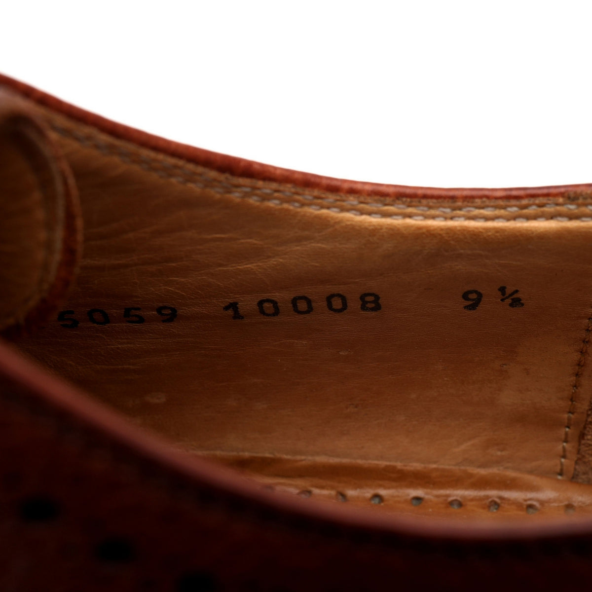 Brown Grain Leather Derby Brogues UK 9.5