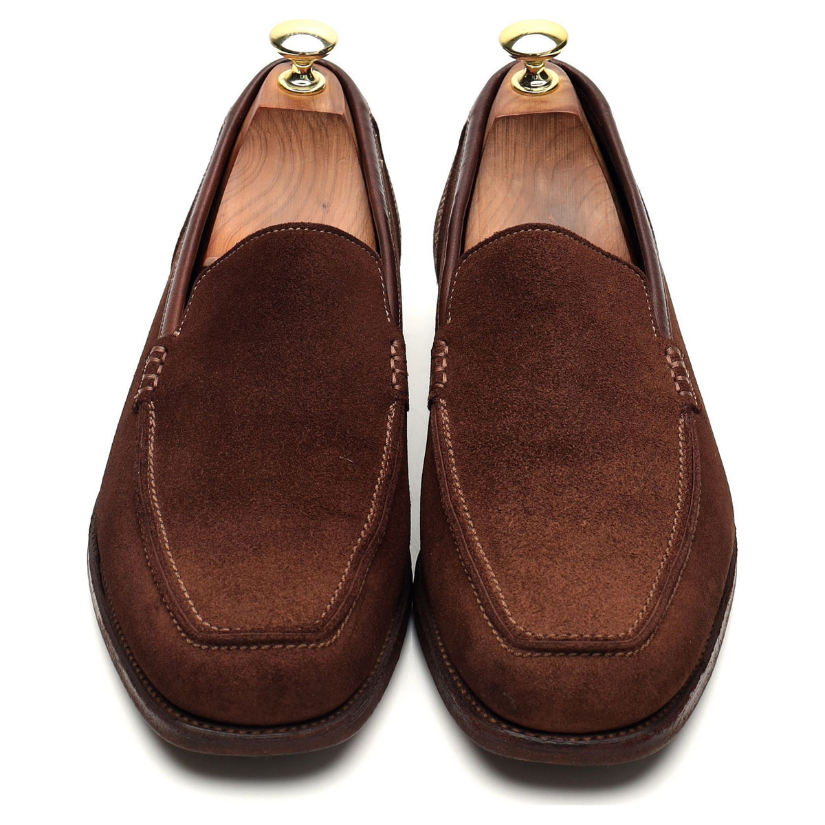 &#39;Kent&#39; Dark Brown Suede Loafers UK 8 E