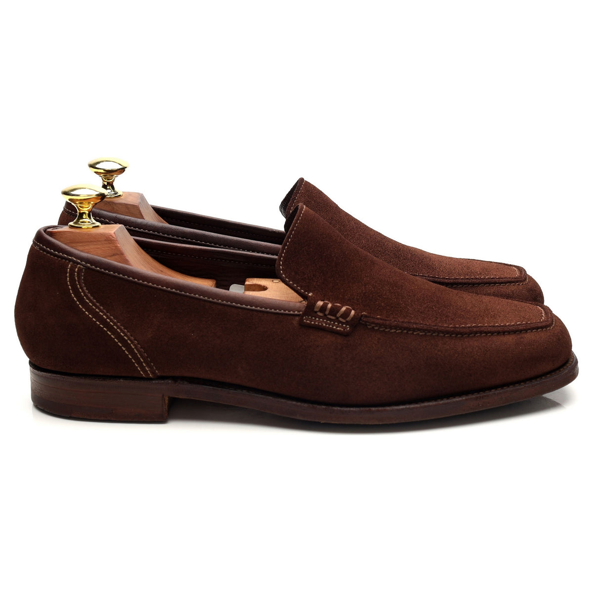 &#39;Kent&#39; Dark Brown Suede Loafers UK 8 E