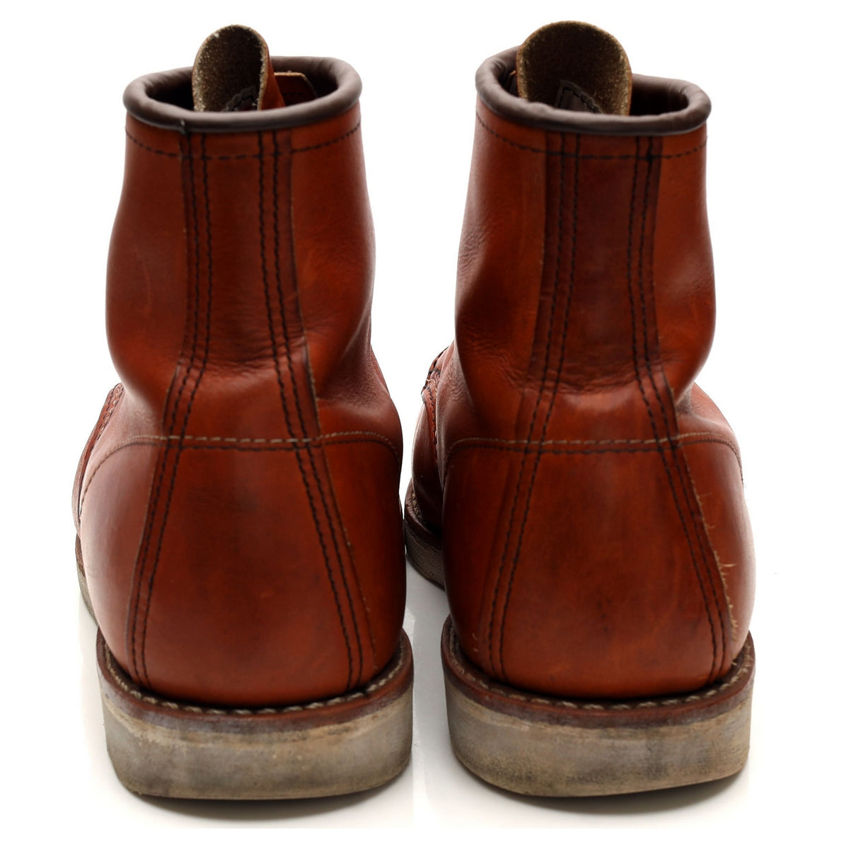 &#39;875&#39; Tan Brown Leather Moc Toe Boots UK 9.5 US 10.5