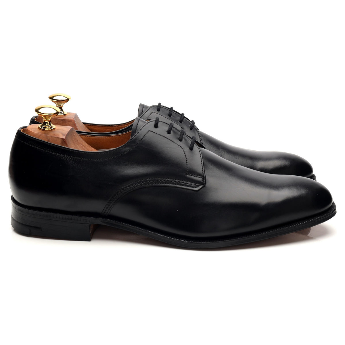 &#39;Harkham&#39; Black Leather Derby UK 10 F