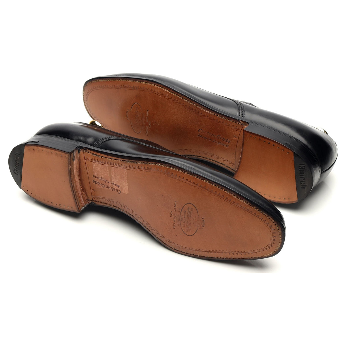 &#39;Harkham&#39; Black Leather Derby UK 10 F
