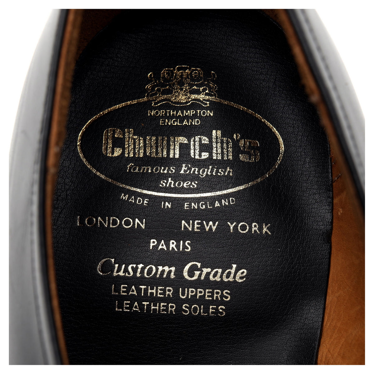&#39;Harkham&#39; Black Leather Derby UK 10 F