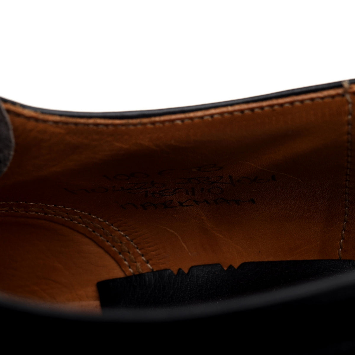 &#39;Harkham&#39; Black Leather Derby UK 10 F
