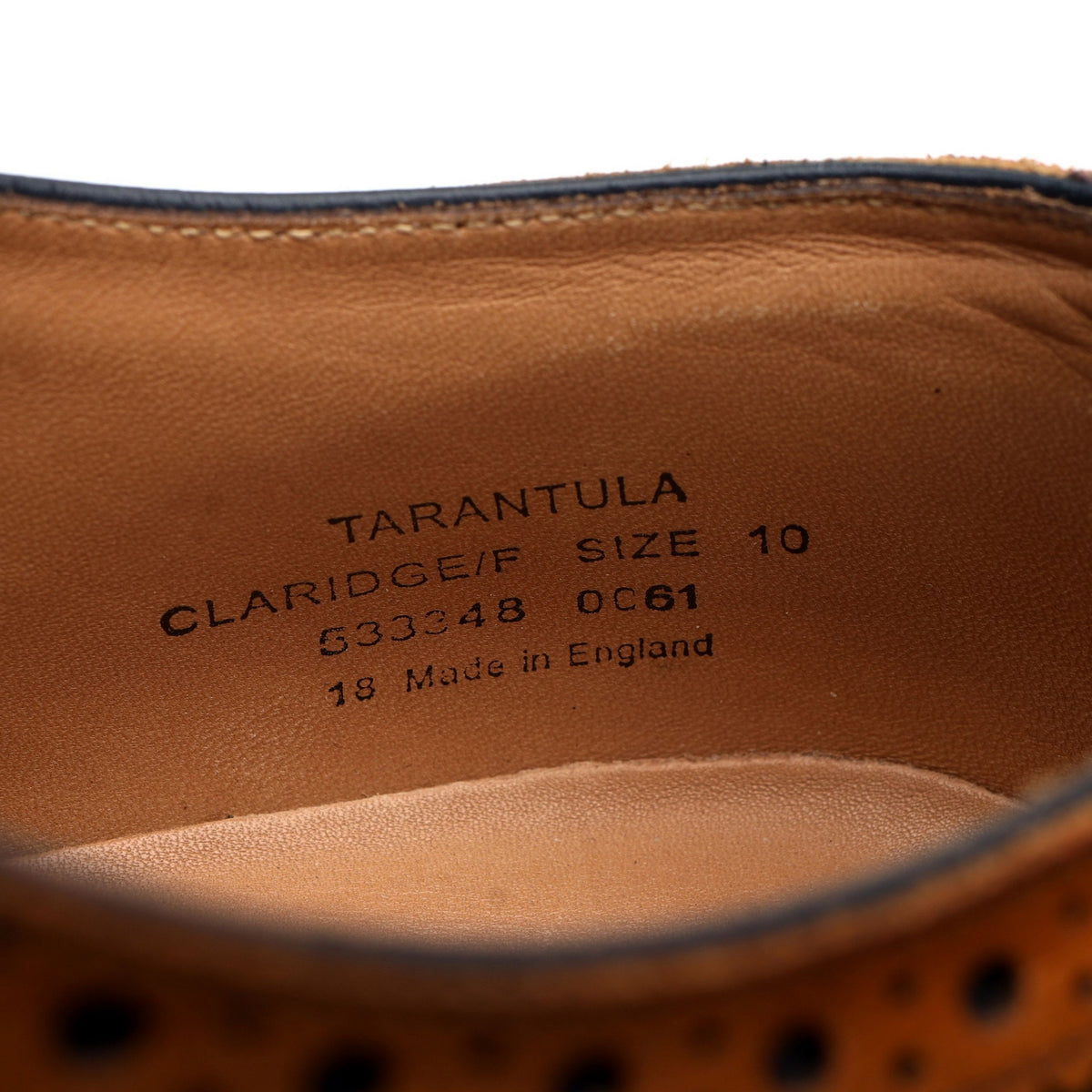 1880 &#39;Tarantula&#39; Tan Brown Leather Navy Suede Two Tone Oxford Brogues UK 10 F