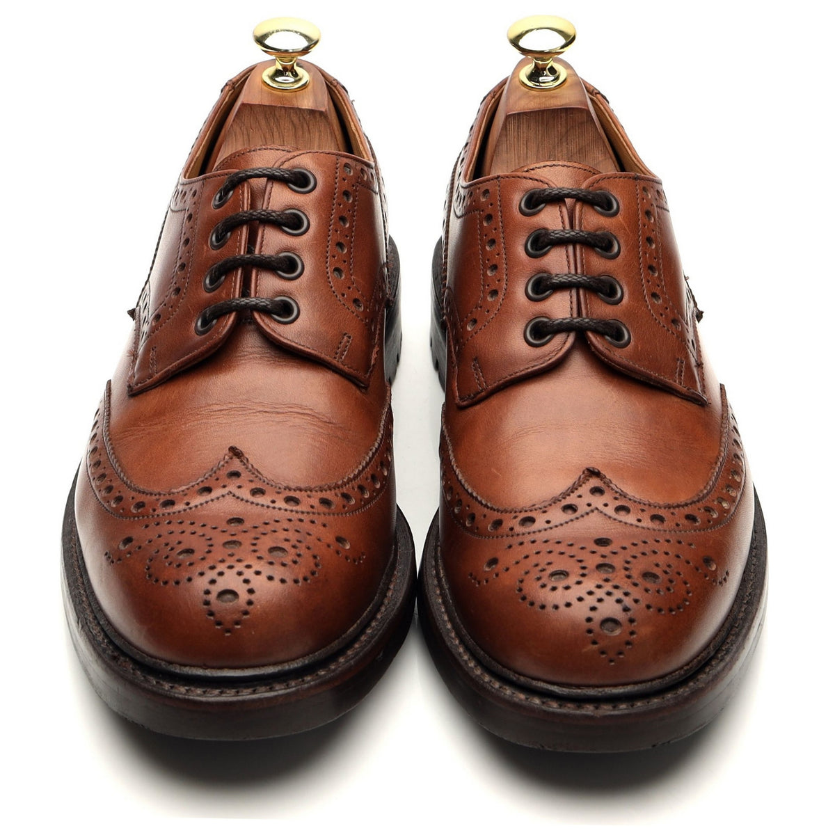 &#39;Glengarry&#39; Tan Brown Derby Brogues UK 7 G