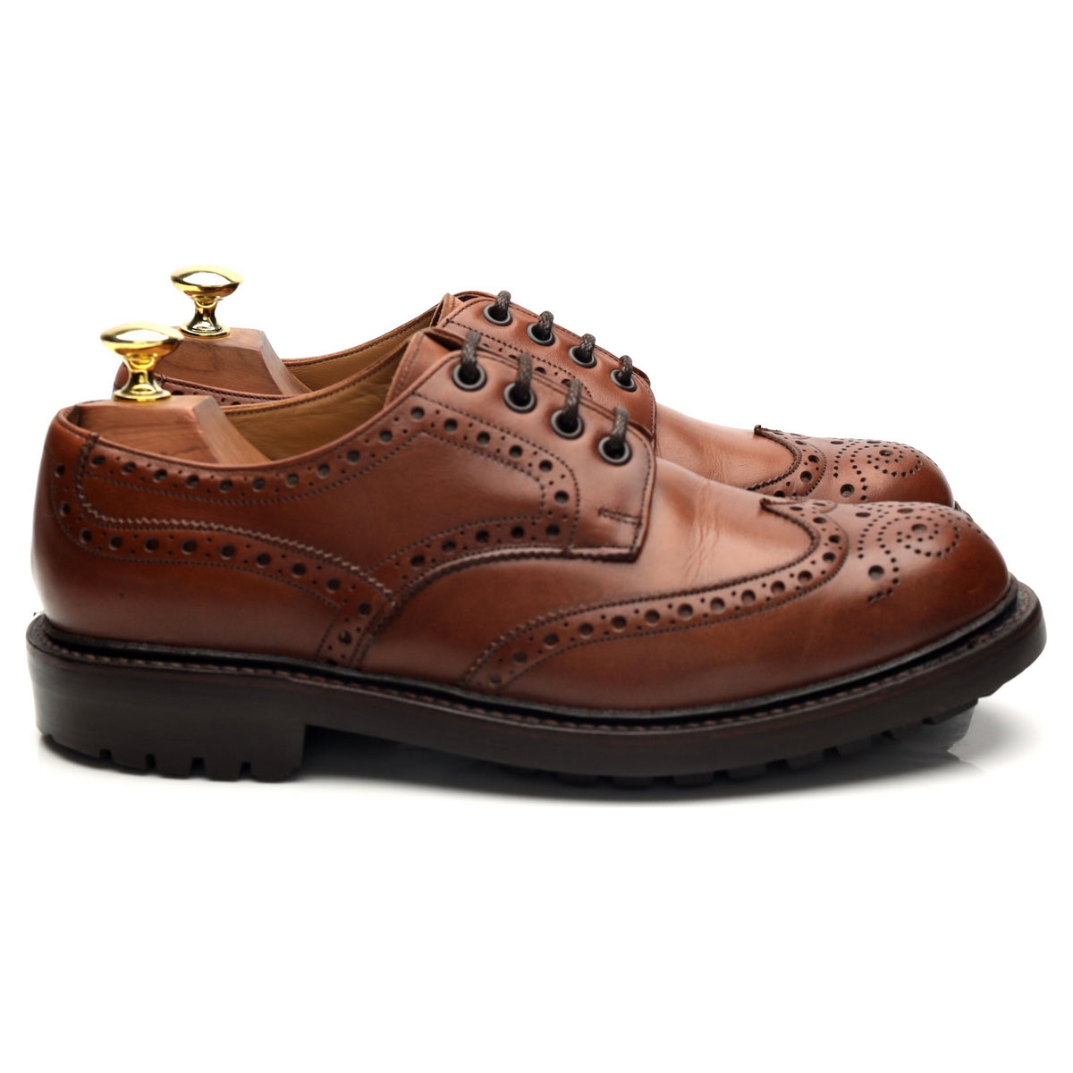 &#39;Glengarry&#39; Tan Brown Derby Brogues UK 7 G