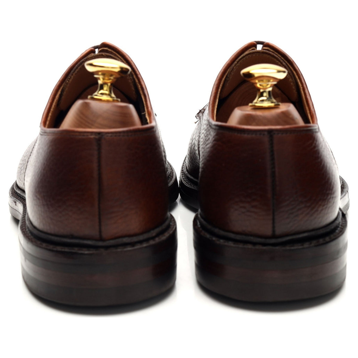 &#39;Ashdown&#39; Brown Grain Leather Derby UK 6.5 E
