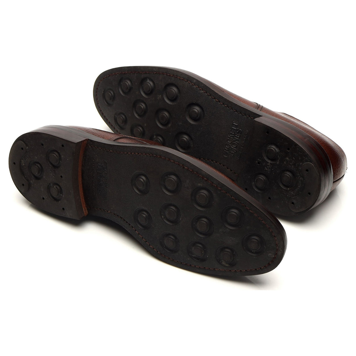 &#39;Ashdown&#39; Brown Grain Leather Derby UK 6.5 E