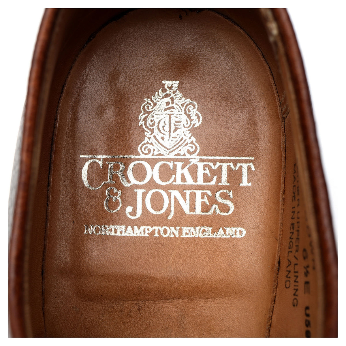 &#39;Ashdown&#39; Brown Grain Leather Derby UK 6.5 E