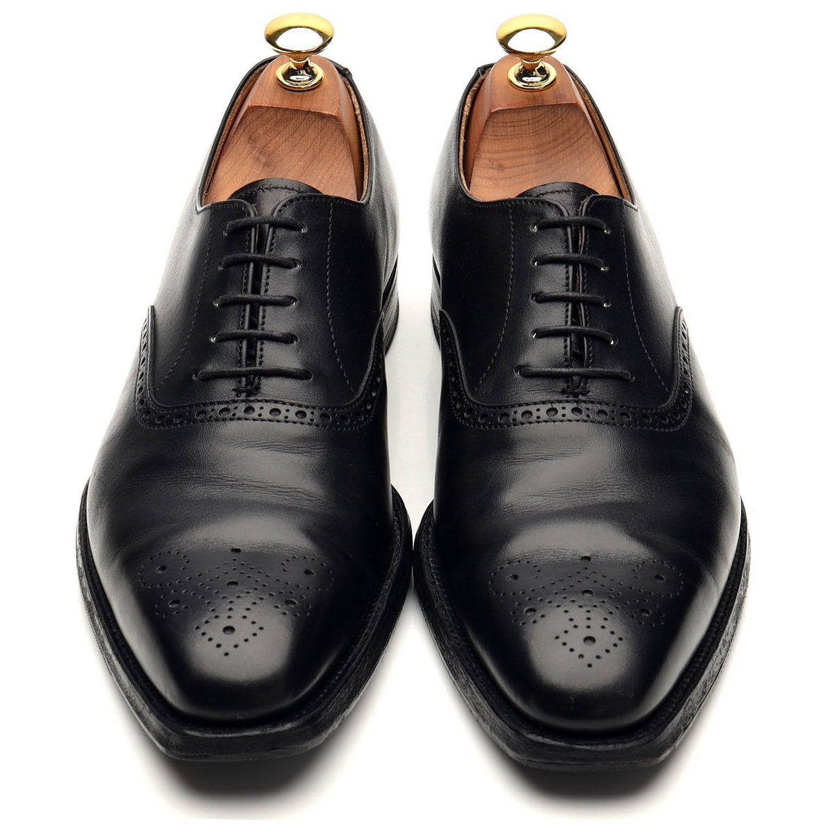 &#39;Edgware&#39; Black Leather Oxford Brogues UK 6.5 E