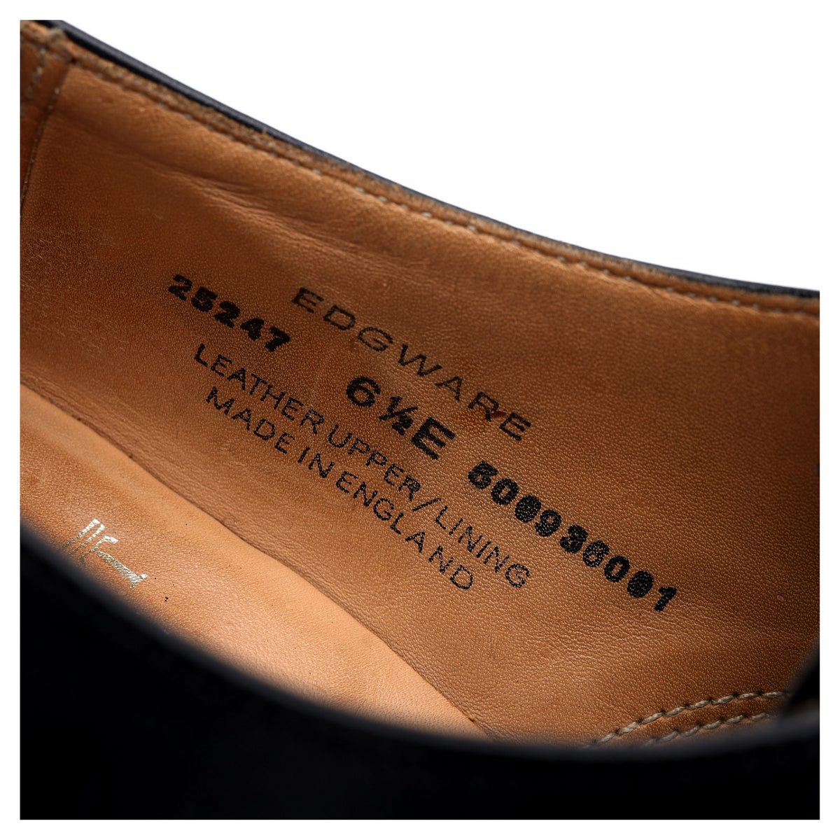&#39;Edgware&#39; Black Leather Oxford Brogues UK 6.5 E