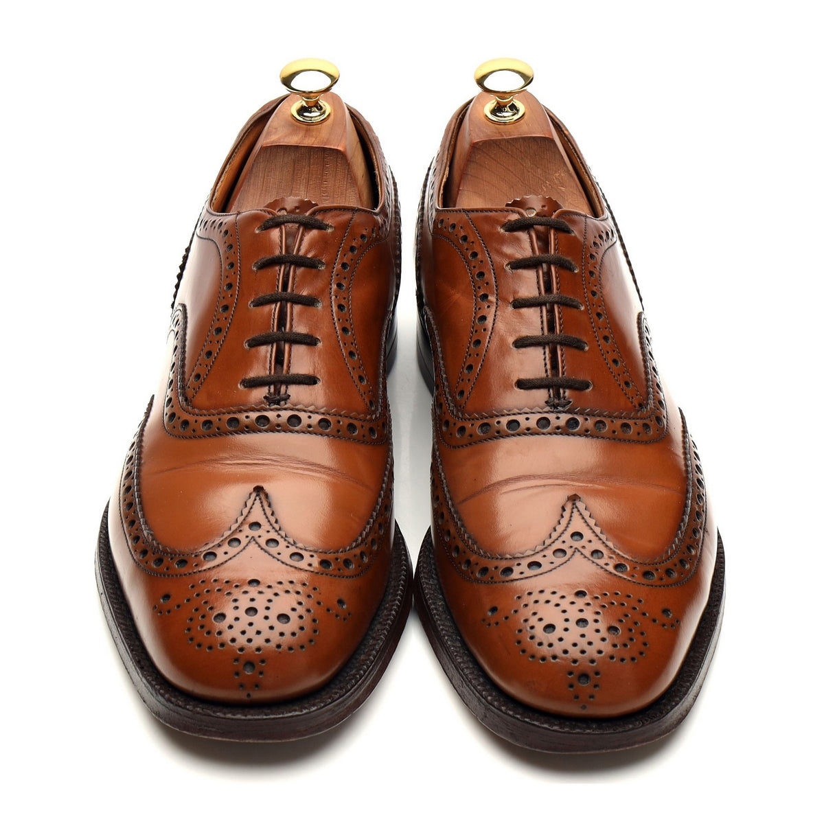 &#39;Burwood&#39; Brown Leather Oxford Brogues UK 10 F
