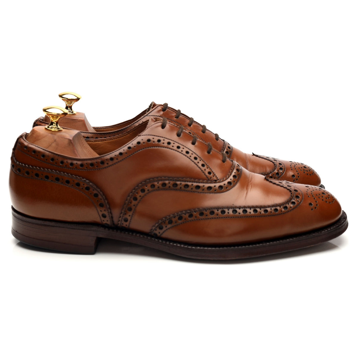 &#39;Burwood&#39; Brown Leather Oxford Brogues UK 10 F