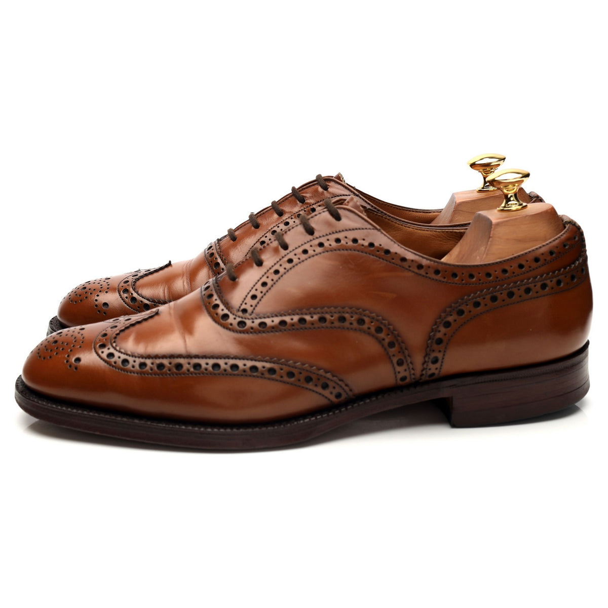 &#39;Burwood&#39; Brown Leather Oxford Brogues UK 10 F