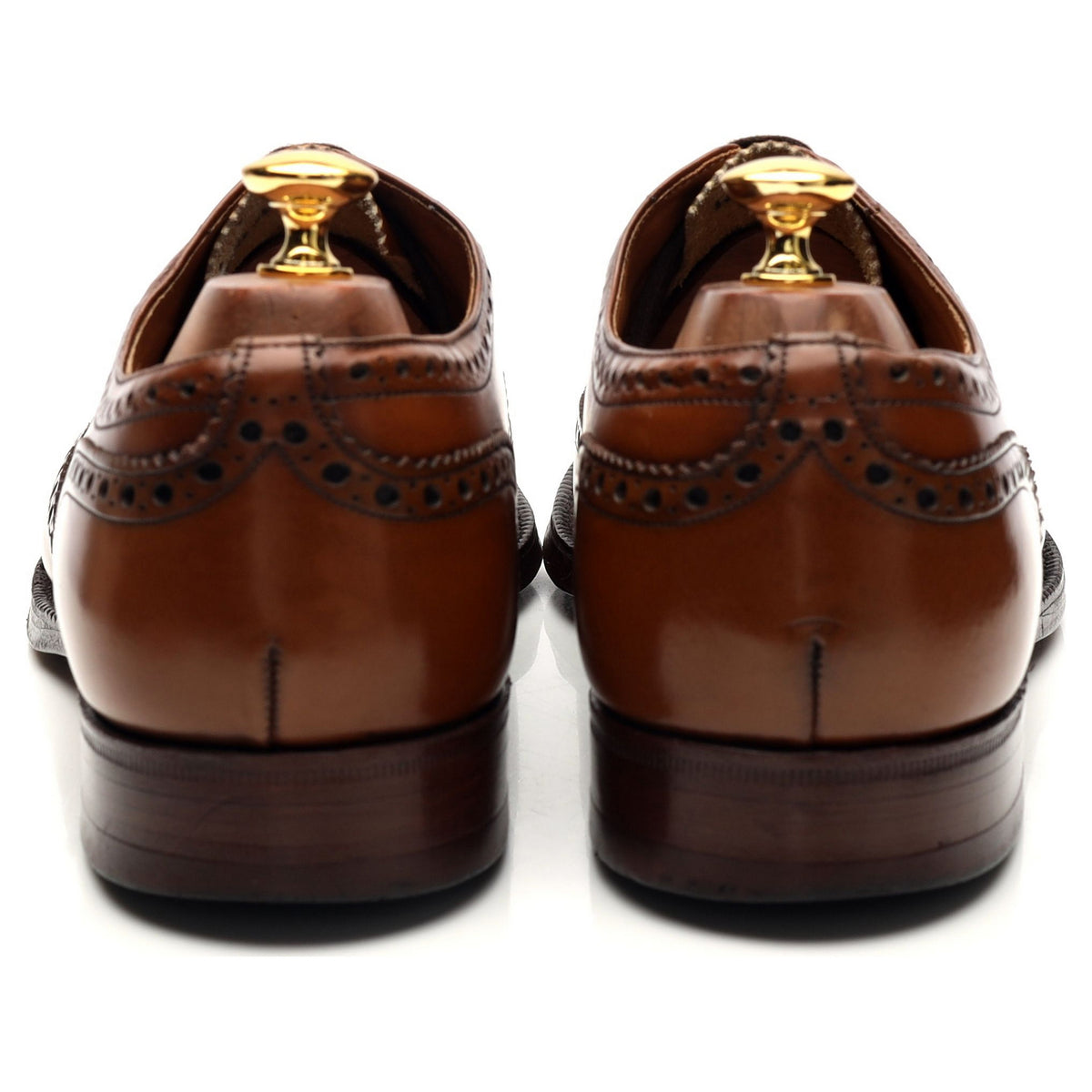 &#39;Burwood&#39; Brown Leather Oxford Brogues UK 10 F
