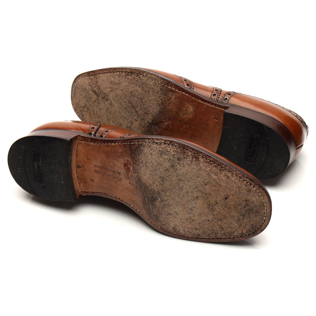 &#39;Burwood&#39; Brown Leather Oxford Brogues UK 10 F