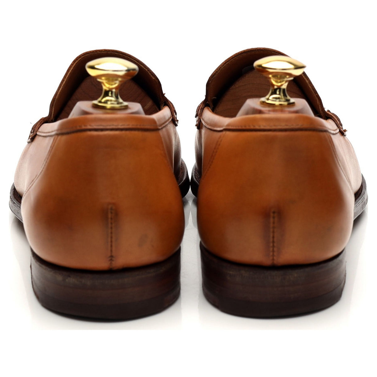 &#39;Kent&#39; Tan Brown Leather Loafers UK 8 E