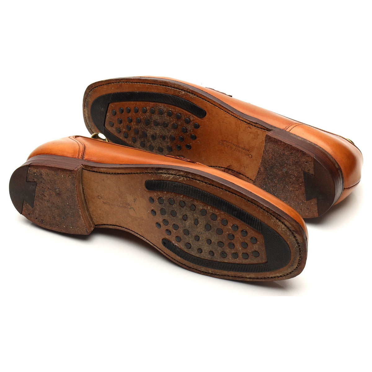 &#39;Kent&#39; Tan Brown Leather Loafers UK 8 E