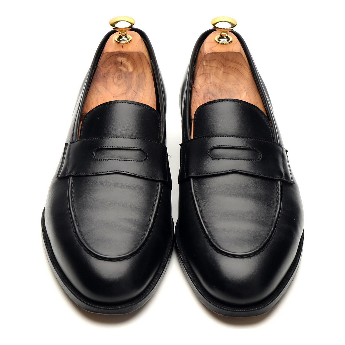 &#39;Aldgate&#39; Black Leather Loafers UK 11.5 E