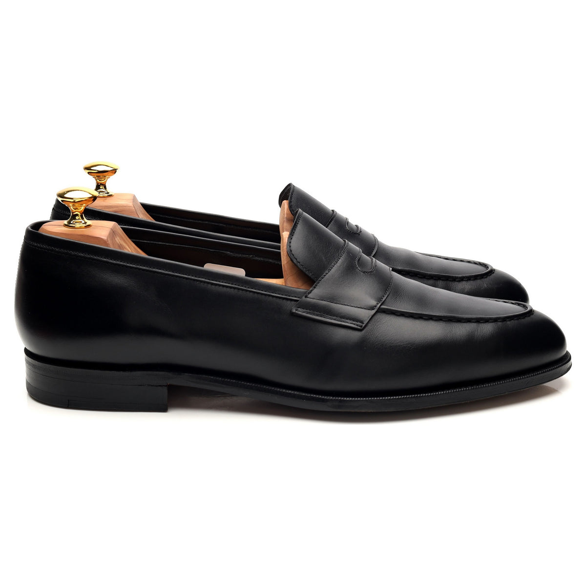 &#39;Aldgate&#39; Black Leather Loafers UK 11.5 E