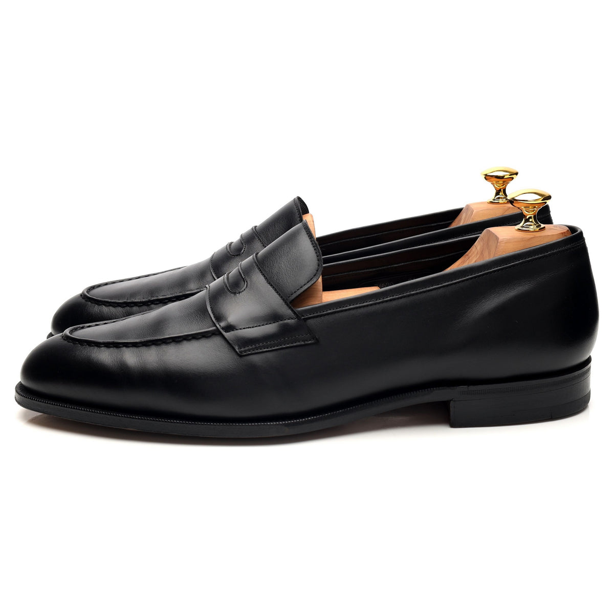 &#39;Aldgate&#39; Black Leather Loafers UK 11.5 E