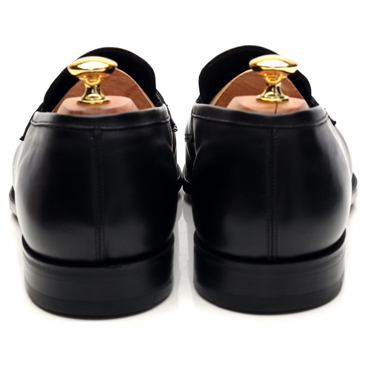 &#39;Aldgate&#39; Black Leather Loafers UK 11.5 E