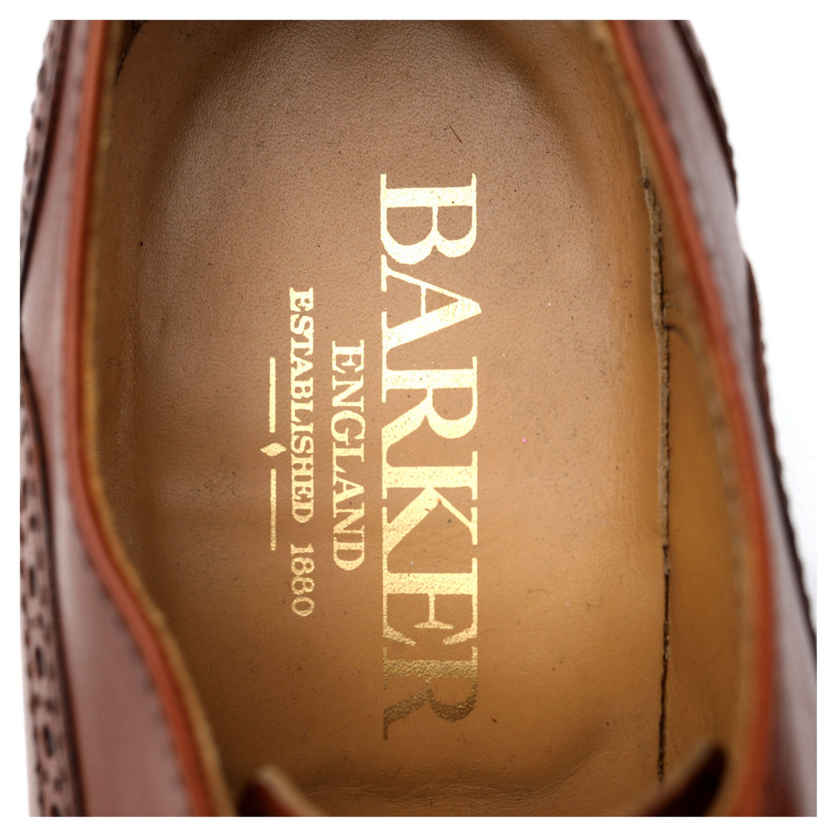 &#39;Grant&#39; Tan Brown Leather Oxford Brogues UK 8 F