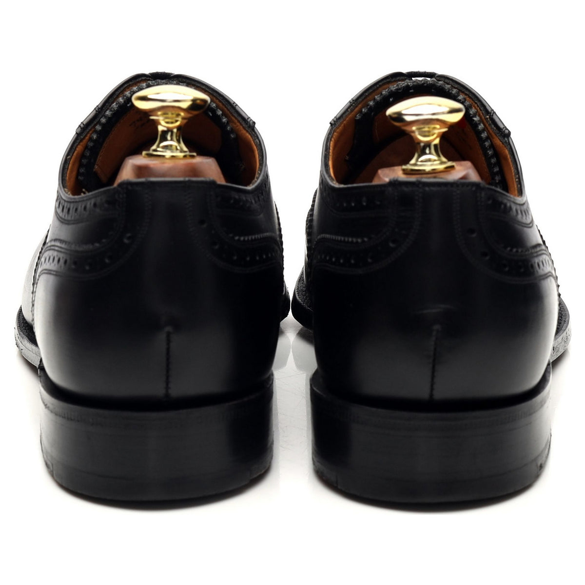&#39;Charles&#39; Black Leather Oxford Brogues UK 7.5 F