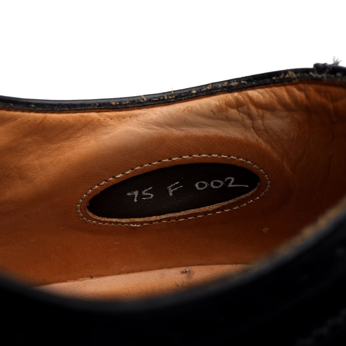 &#39;Charles&#39; Black Leather Oxford Brogues UK 7.5 F
