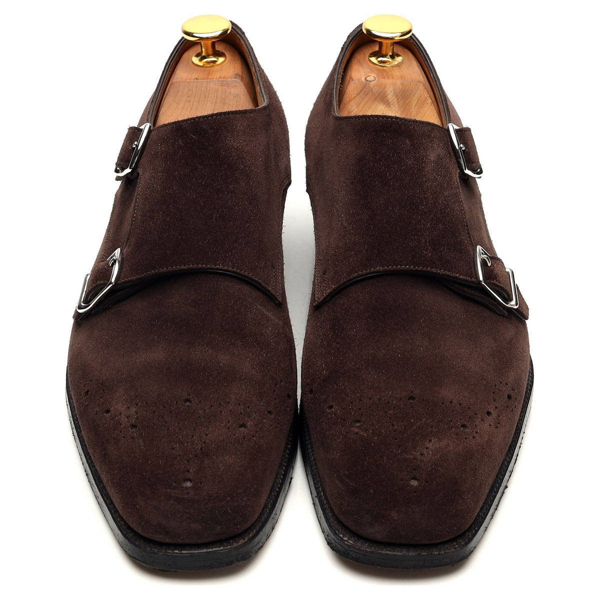 Bespoke Brown Suede Double Monk Strap UK 6 / UK 6.5 E