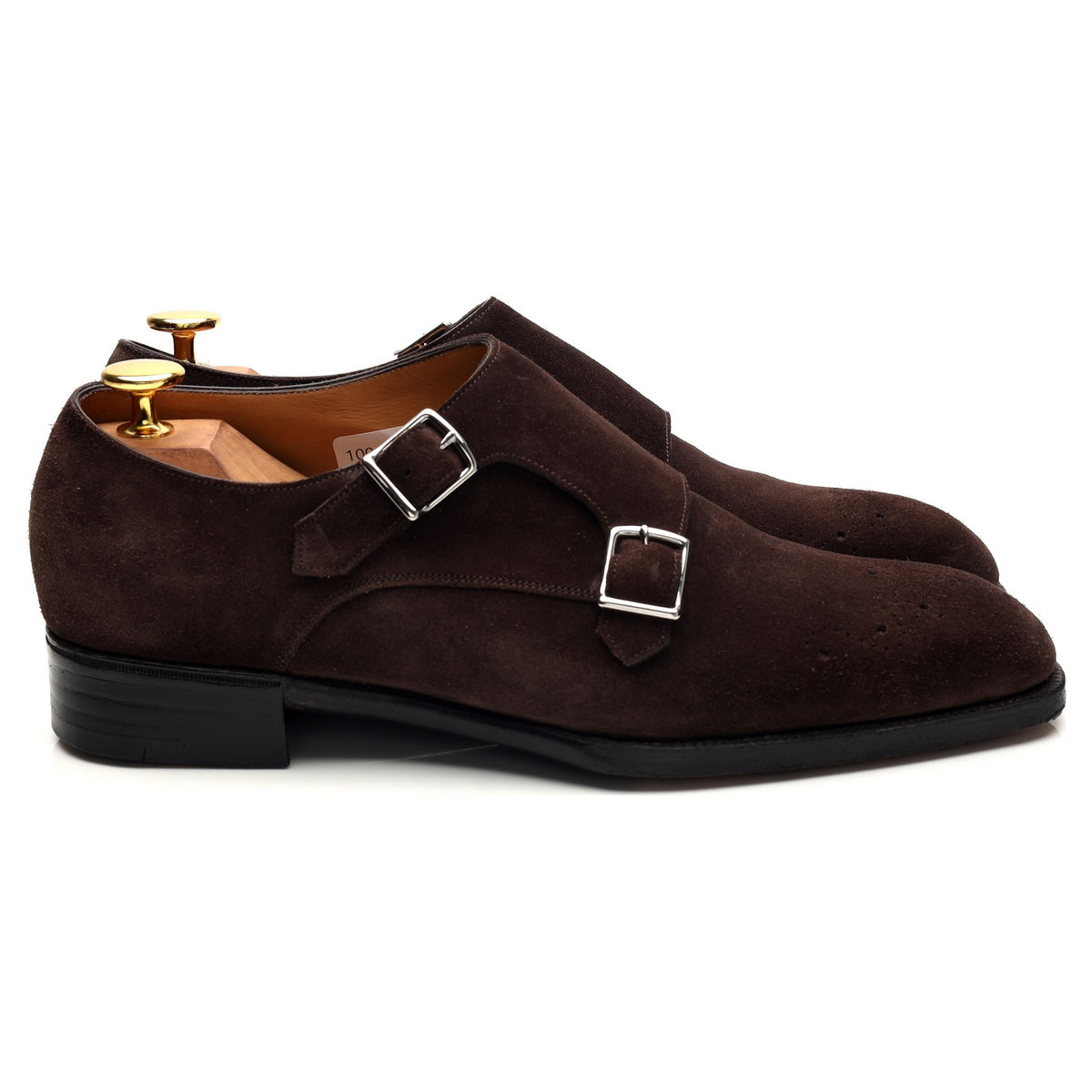 Bespoke Brown Suede Double Monk Strap UK 6 / UK 6.5 E