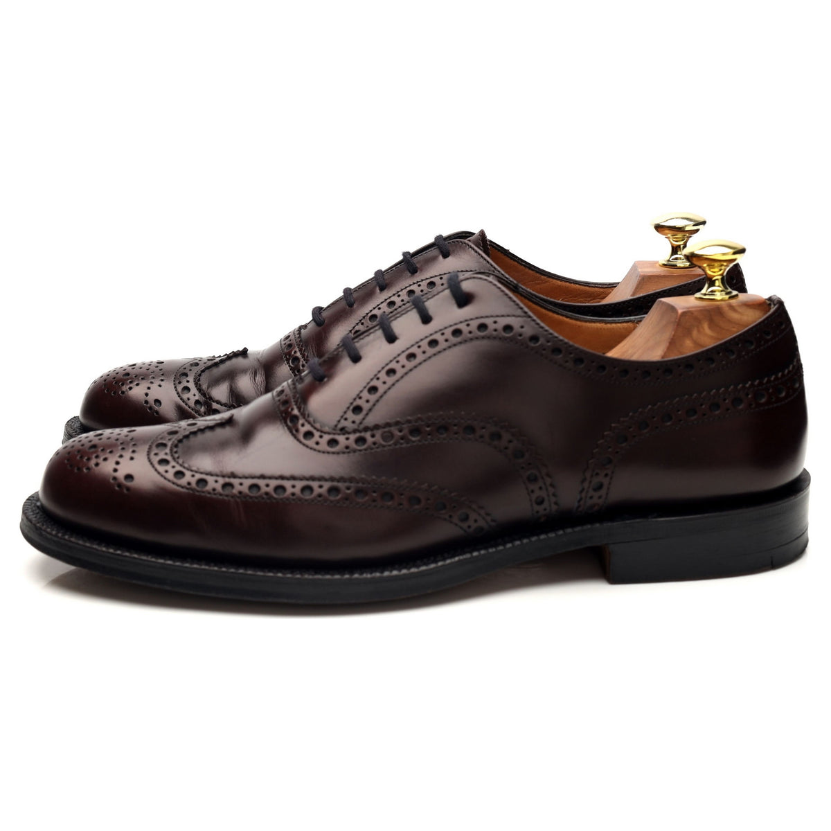 &#39;Attleborough&#39; Burgundy Leather Oxford Brogues UK 7.5 F