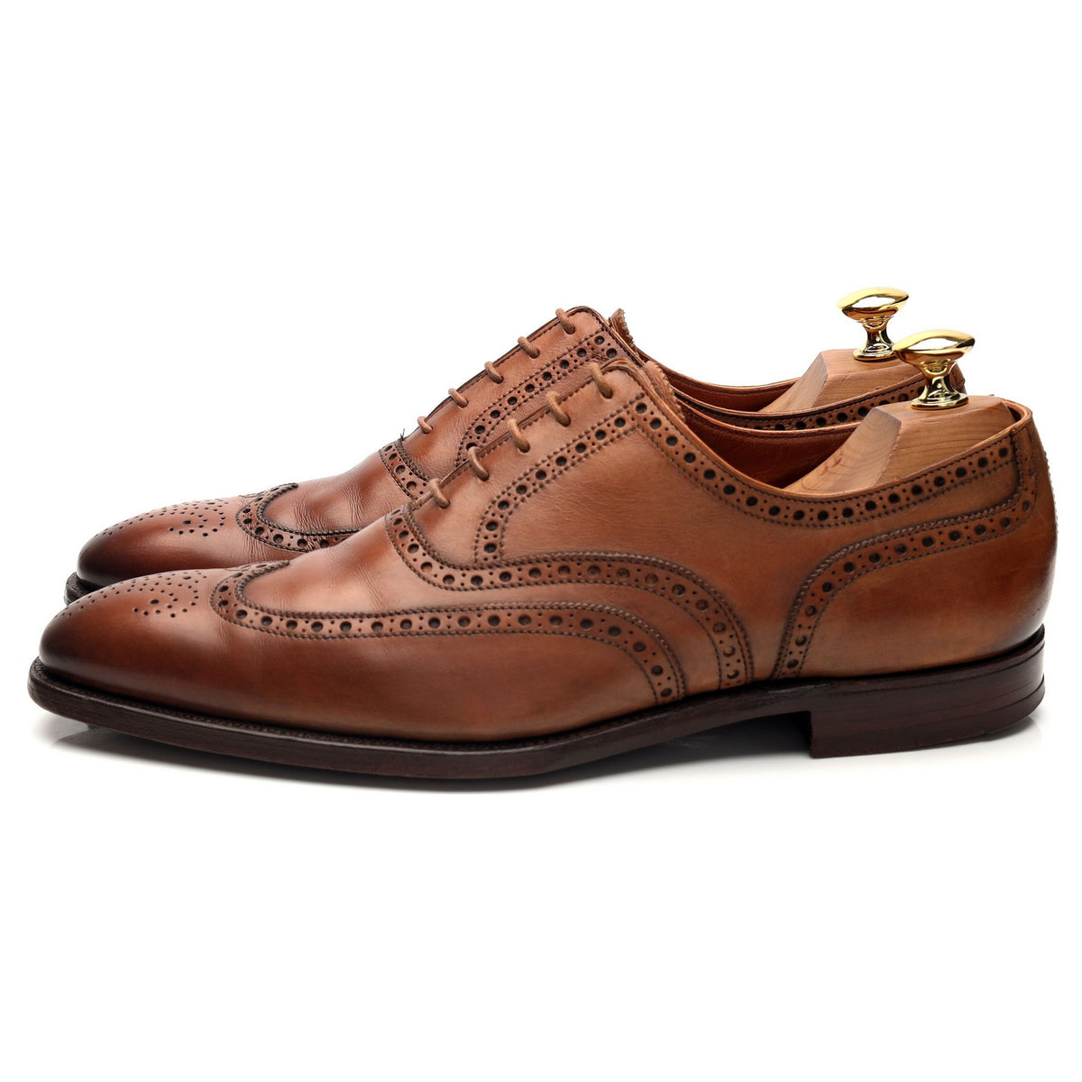 &#39;Fairford&#39; Tan Brown Leather Oxford Brogues UK 7 E