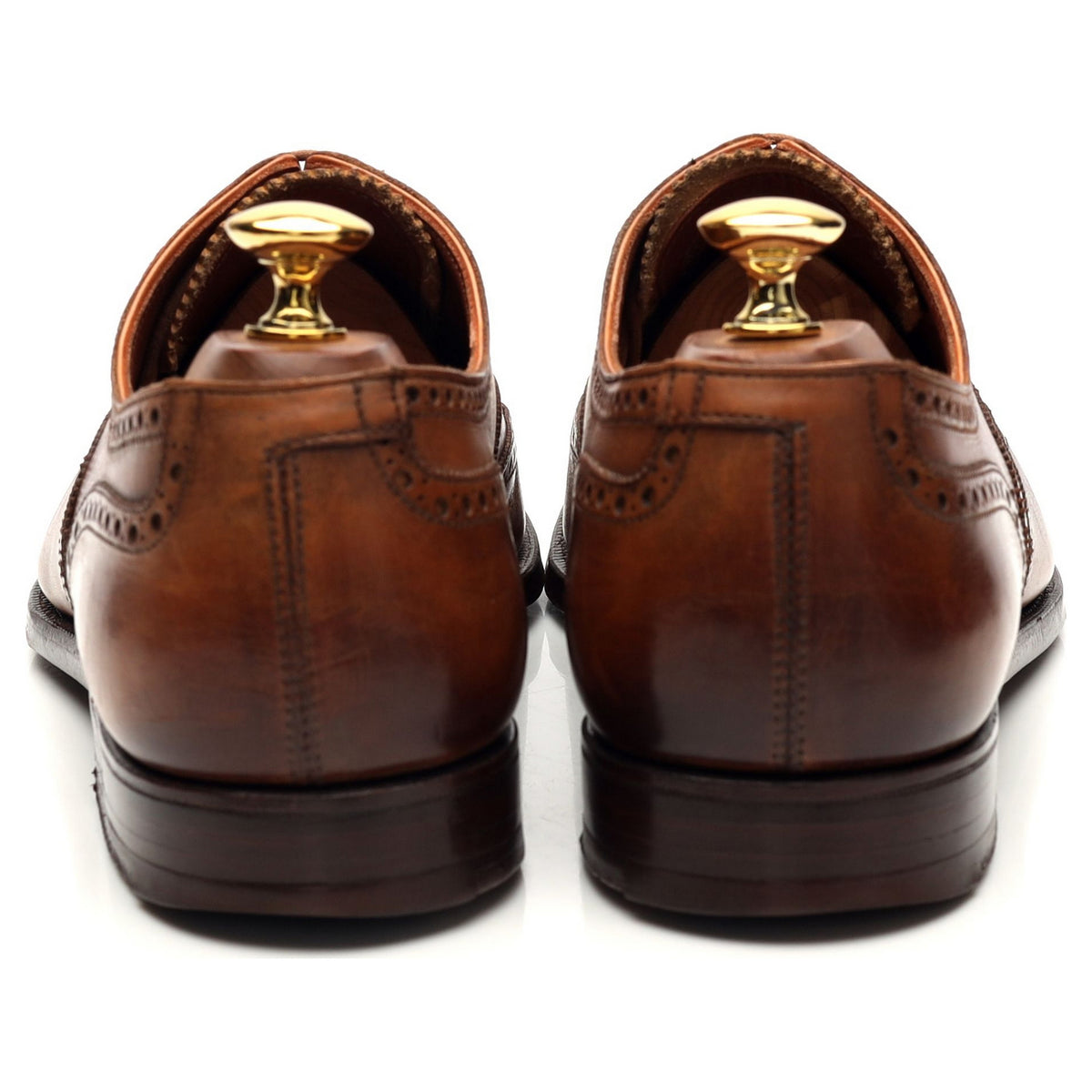 &#39;Fairford&#39; Tan Brown Leather Oxford Brogues UK 7 E