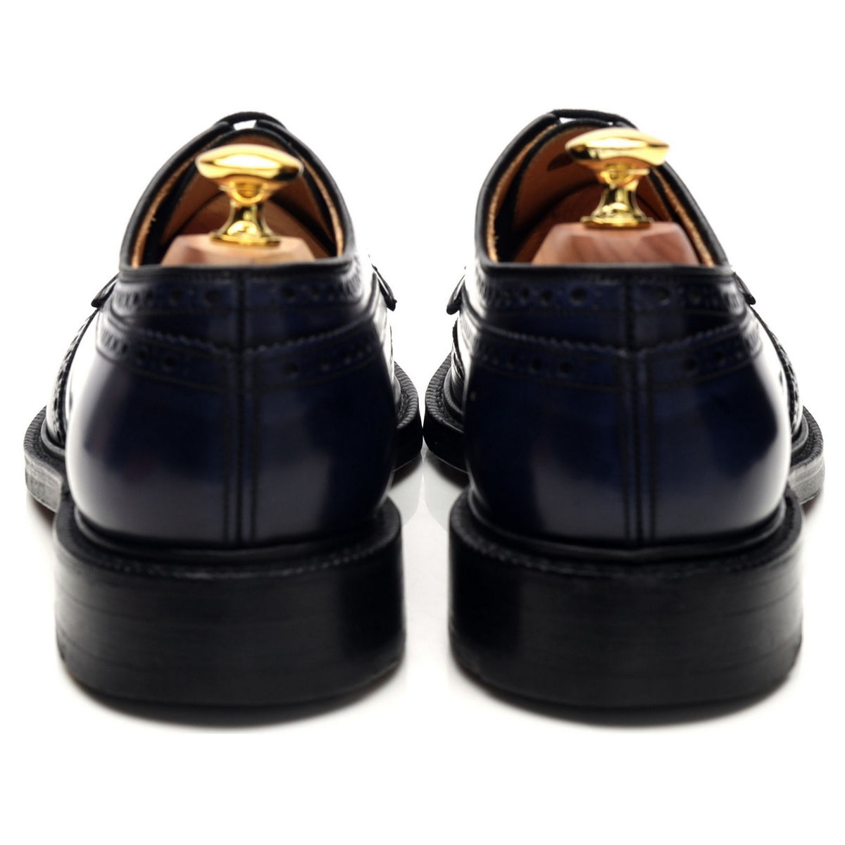 &#39;Grafton&#39; Blue Leather Derby Brogues UK 7 F