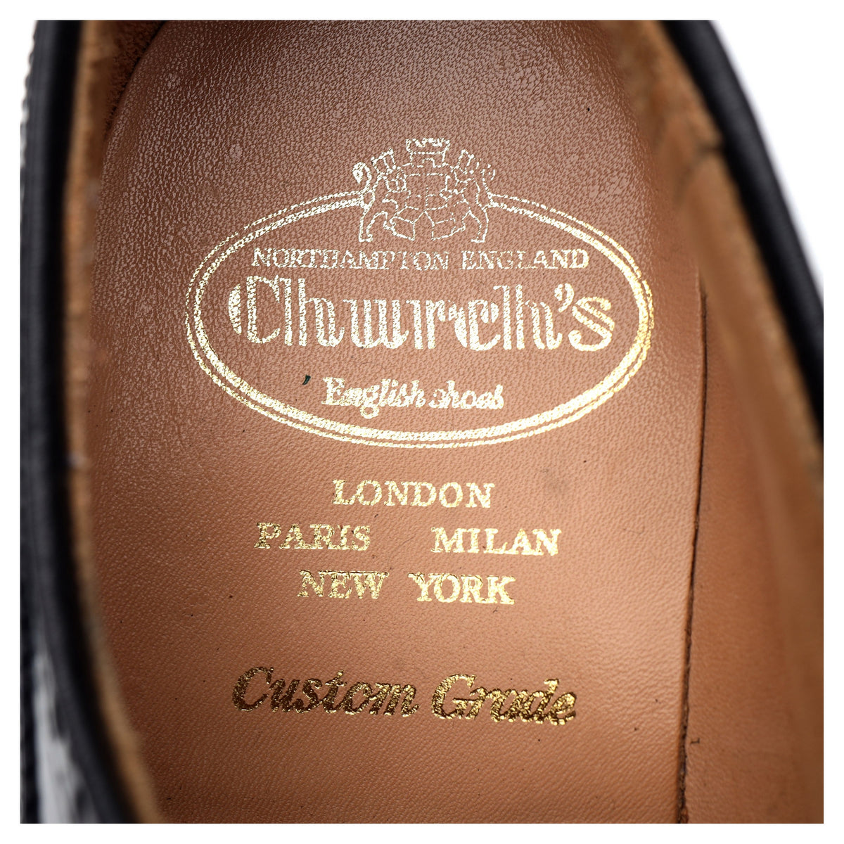 &#39;Grafton&#39; Blue Leather Derby Brogues UK 7 F