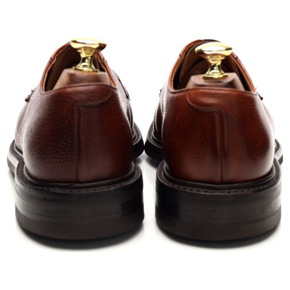 &#39;Deal&#39; Tan Brown Grain Leather Derby UK 7 F