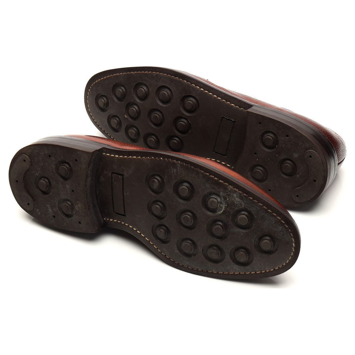 &#39;Deal&#39; Tan Brown Grain Leather Derby UK 7 F