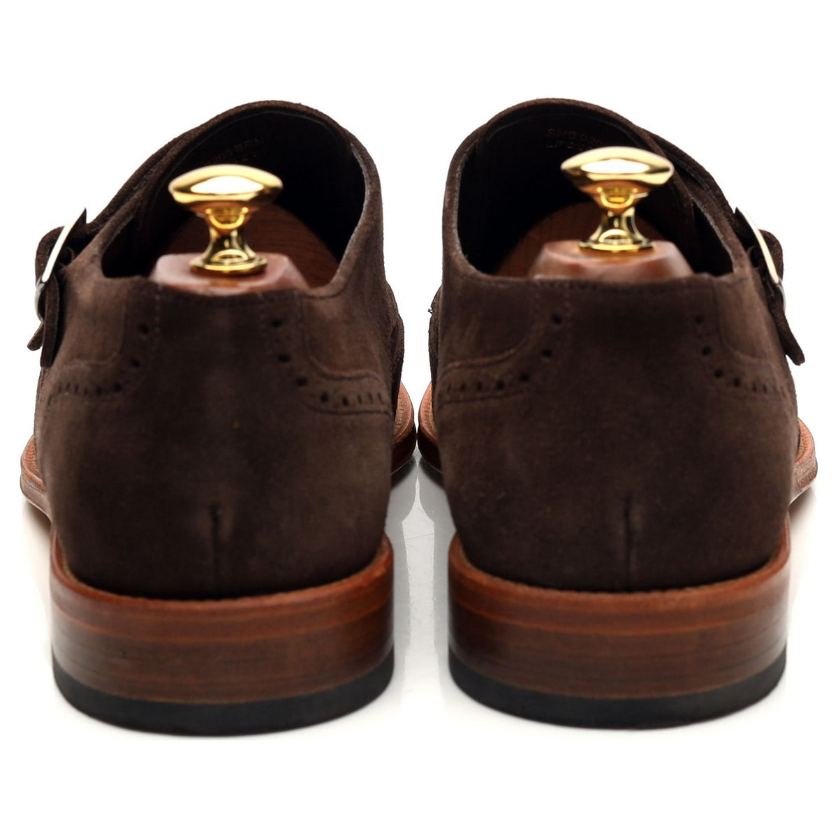Dark Brown Suede Double Monk Strap UK 9