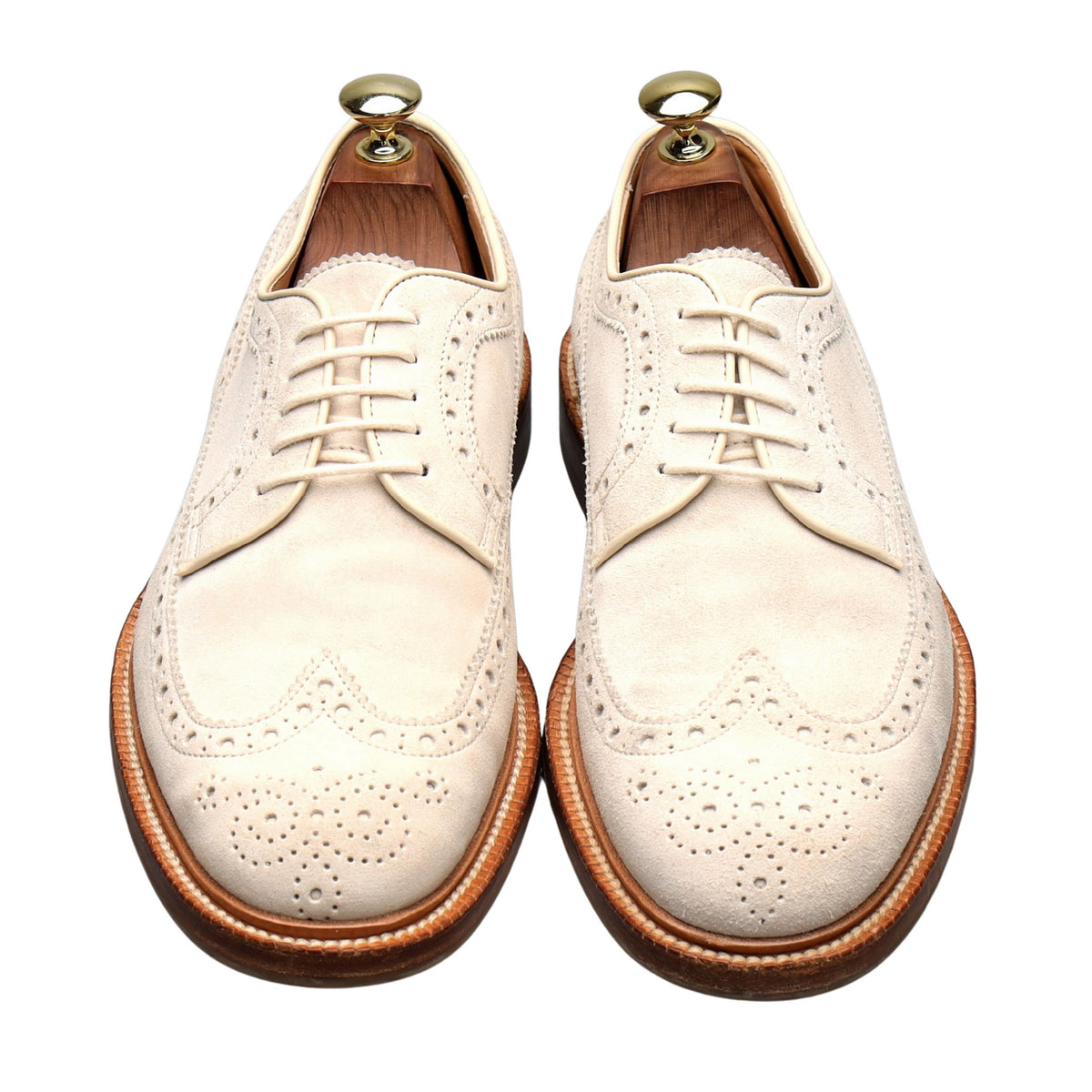 White Suede Derby Brogues UK 7 EU 41
