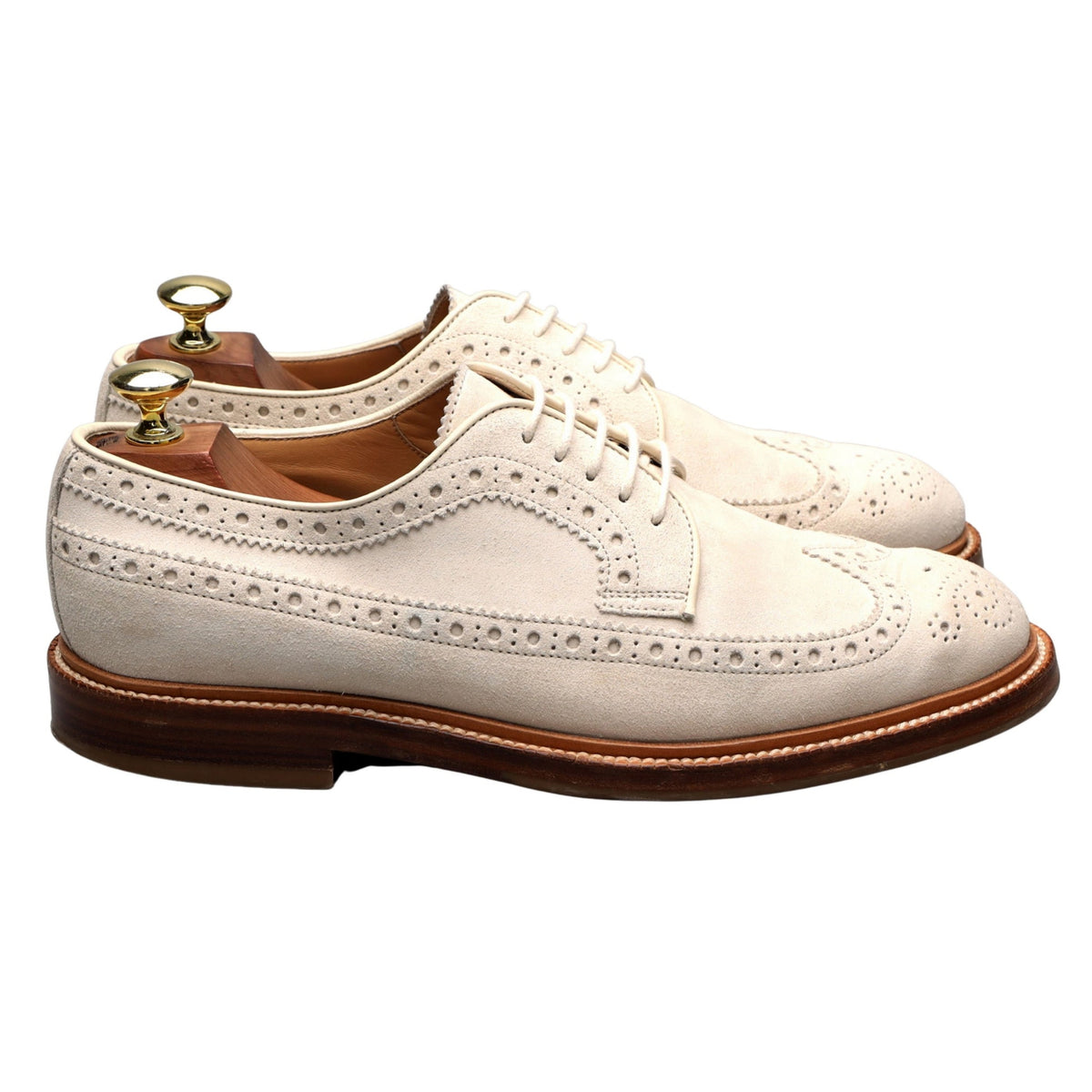 White Suede Derby Brogues UK 7 EU 41