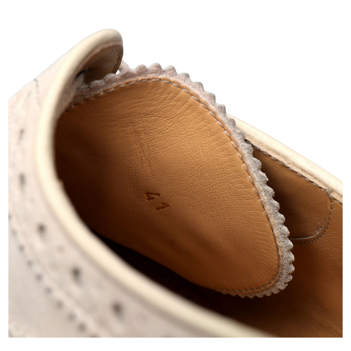 White Suede Derby Brogues UK 7 EU 41
