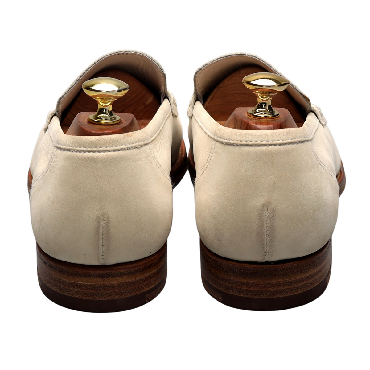 &#39;Kent&#39; White Nubuck Loafers UK 8 E