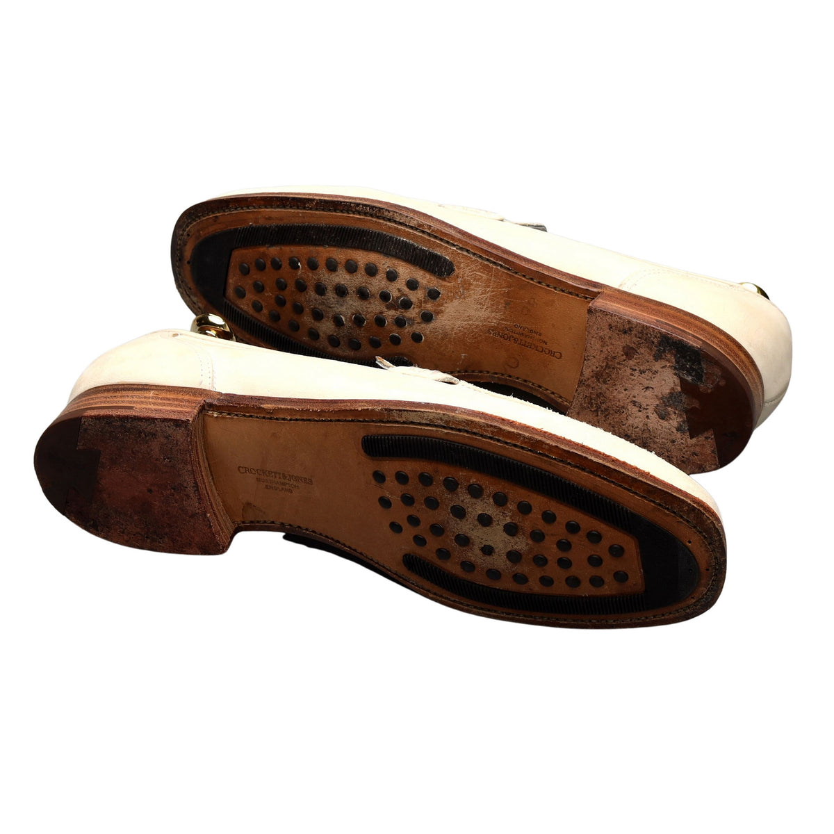 &#39;Kent&#39; White Nubuck Loafers UK 8 E