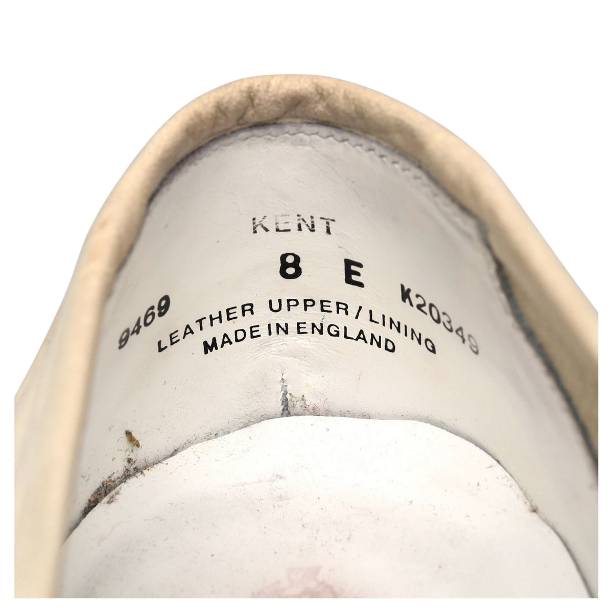 &#39;Kent&#39; White Nubuck Loafers UK 8 E