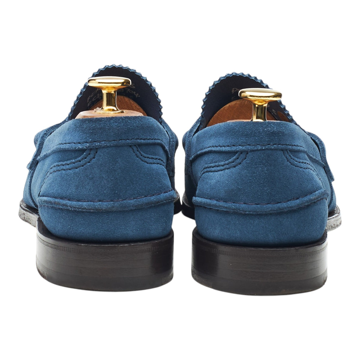 'Pembrey' Blue Suede Unlined Loafers UK 5 G