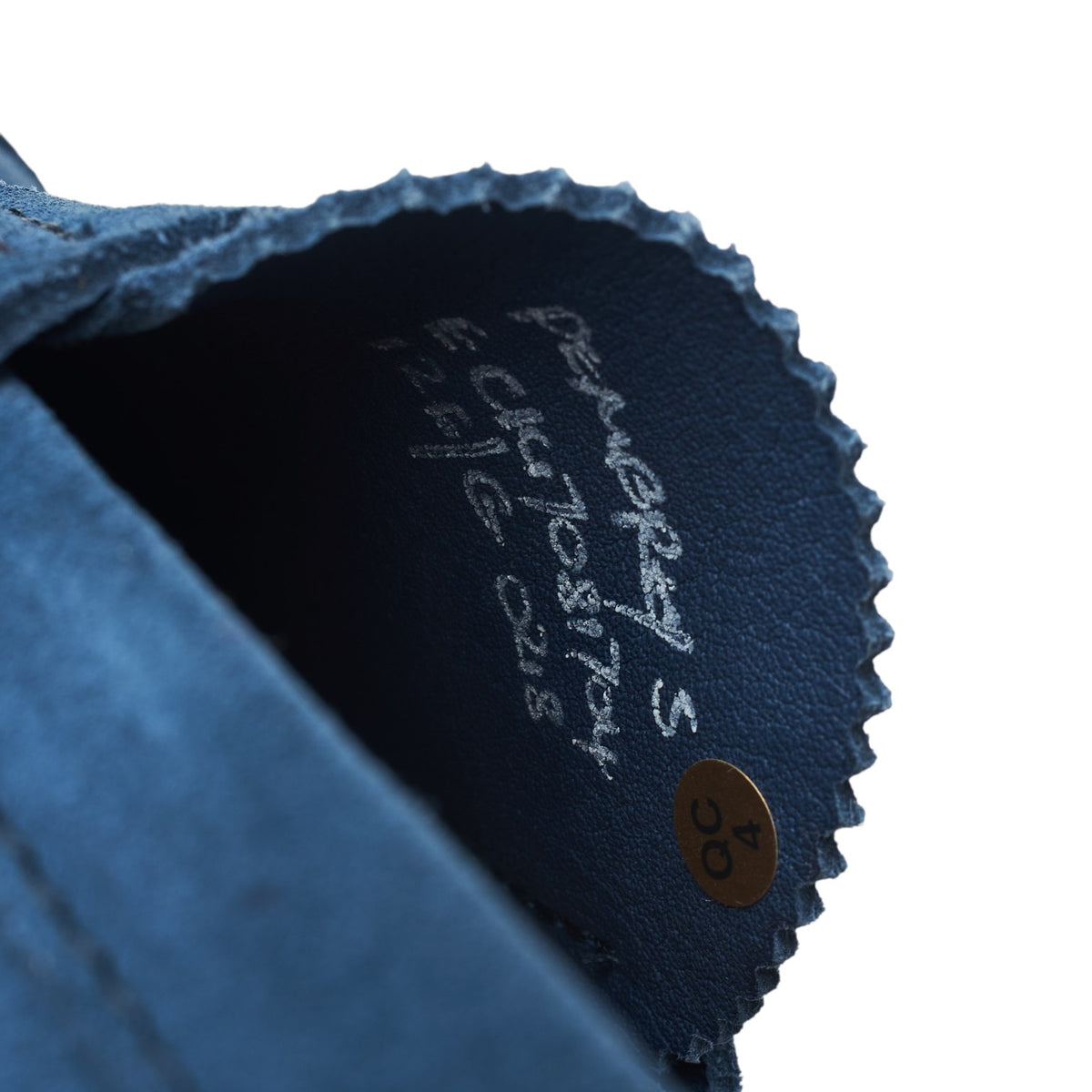 'Pembrey' Blue Suede Unlined Loafers UK 5 G