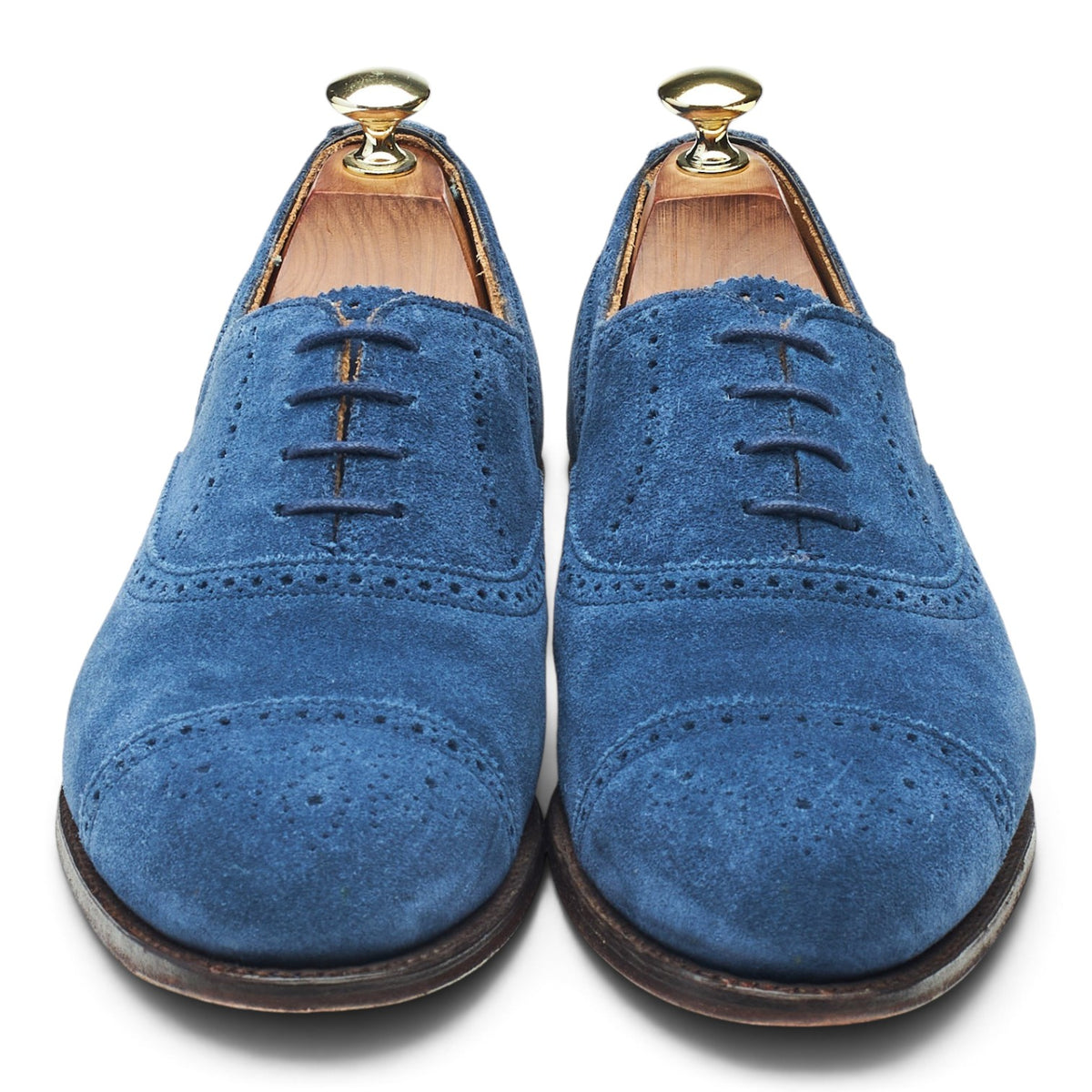 Women's 'Darcey' Blue Suede Oxford Brogues UK 7.5 D