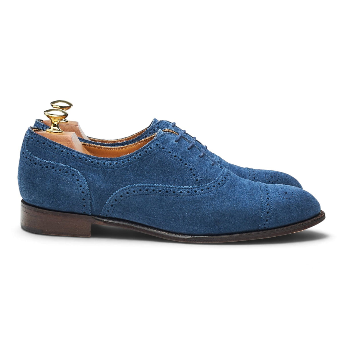 Women's 'Darcey' Blue Suede Oxford Brogues UK 7.5 D